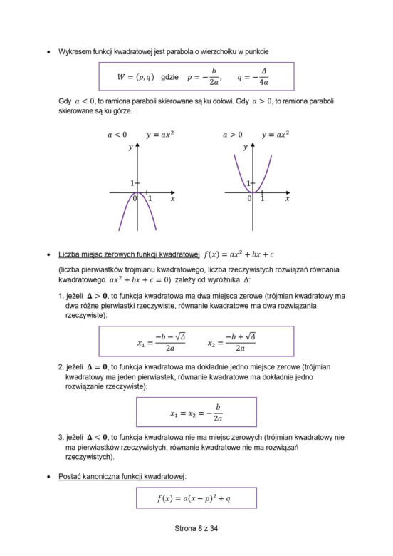 wzory matematyczne matura 2026
