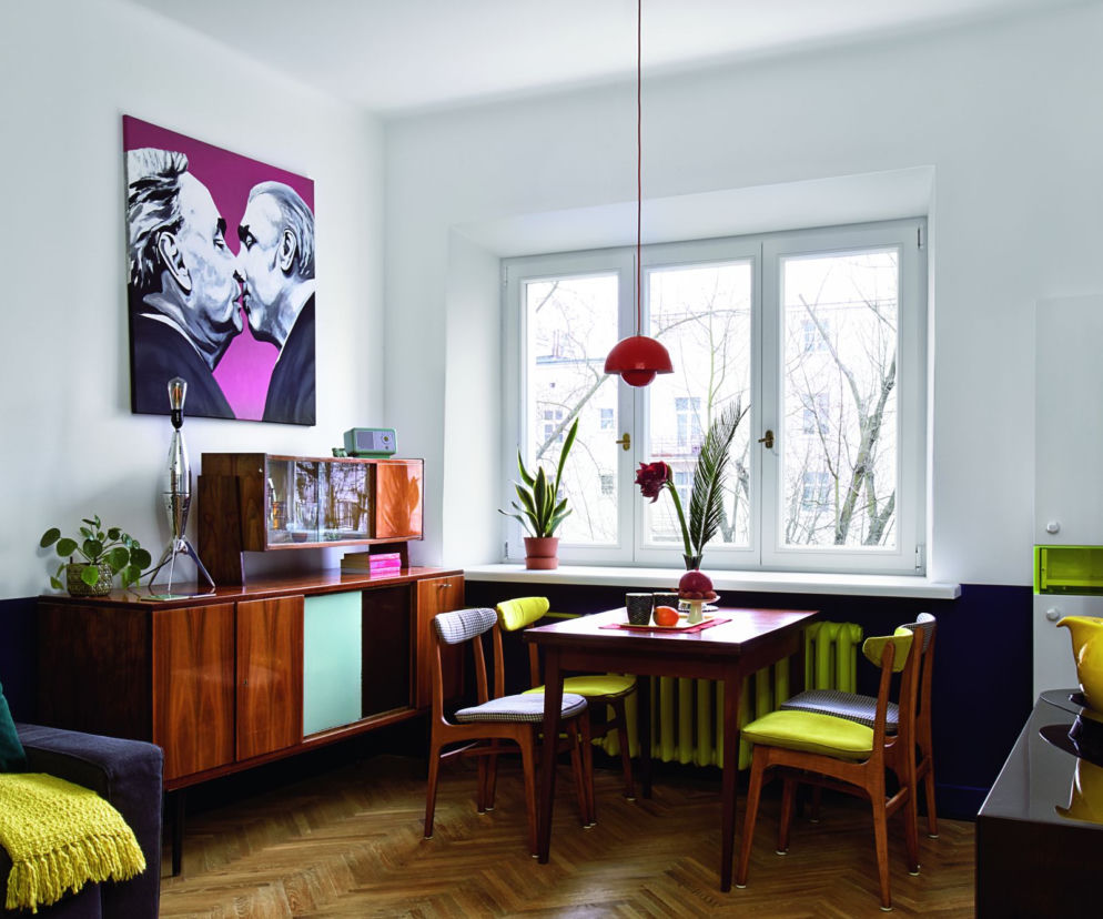 Salon w stylu vintage