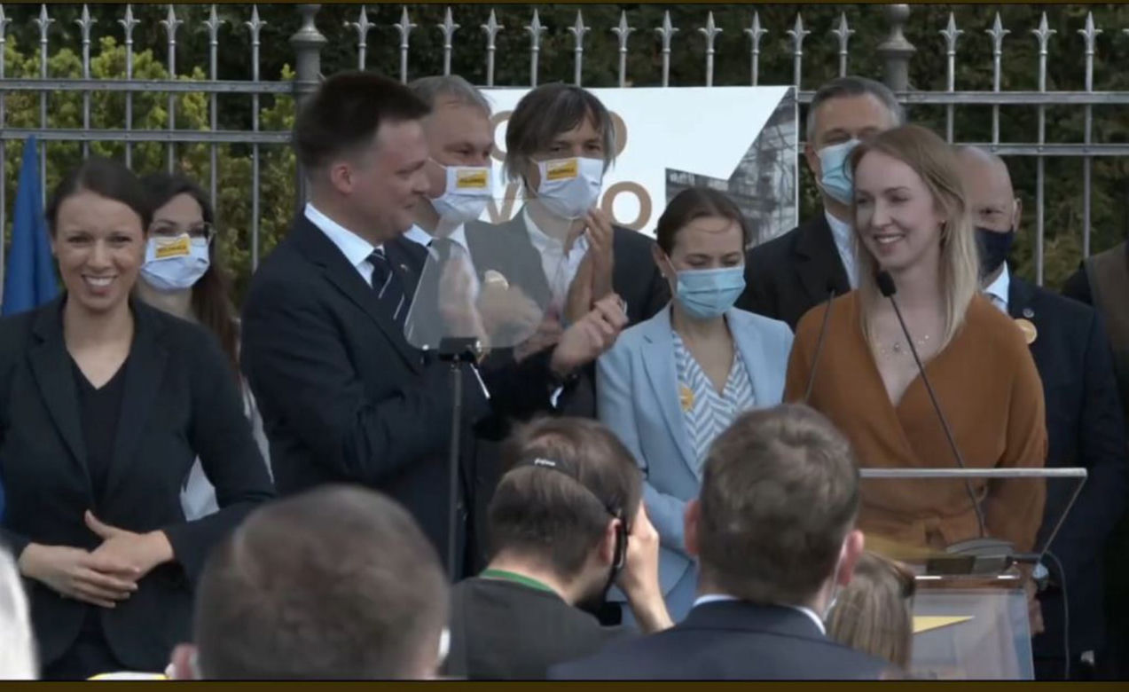 Szymon Hołownia z żoną Urszulą