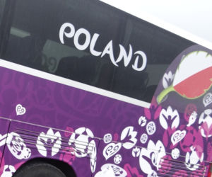 Autokar polskiej reprezentacji na Euro 2012