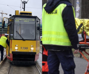 Piesza potrącona przez tramwaj. Składy na objazdach