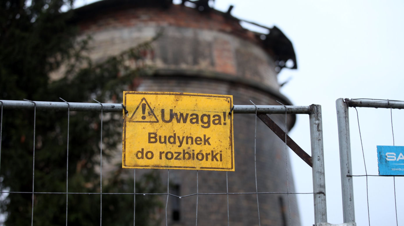Rozbiórka budynków przy ulicy Jancarza