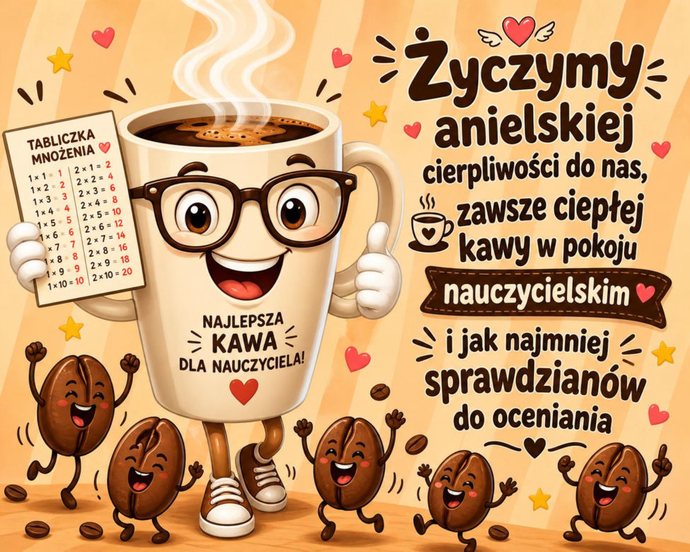 Zabawna kartka z okazji Dnia Nauczyciela