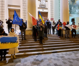 Lublin: protest wobec rosyjskiej agresji na Ukrainę