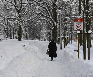 Zima 2021 w Sopocie. Kurort pod grubą warstwą śniegu 11.02.2021 r.