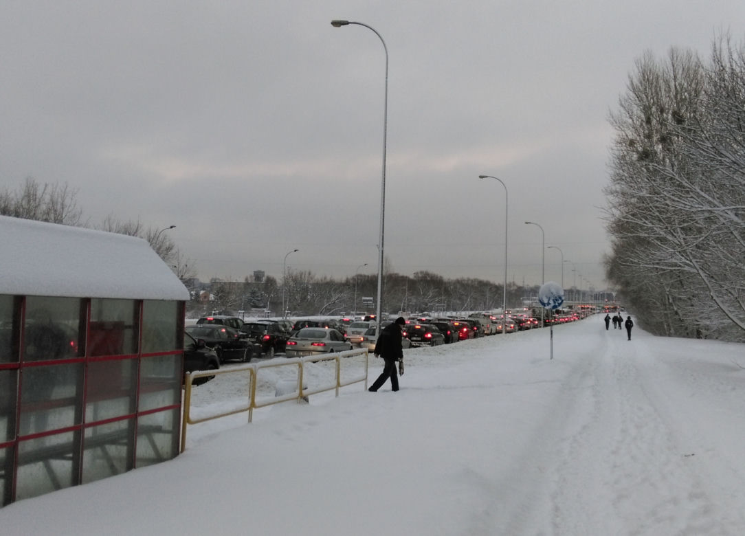 Białystok. Komunikacyjny paraliż miasta - 16.01.2019