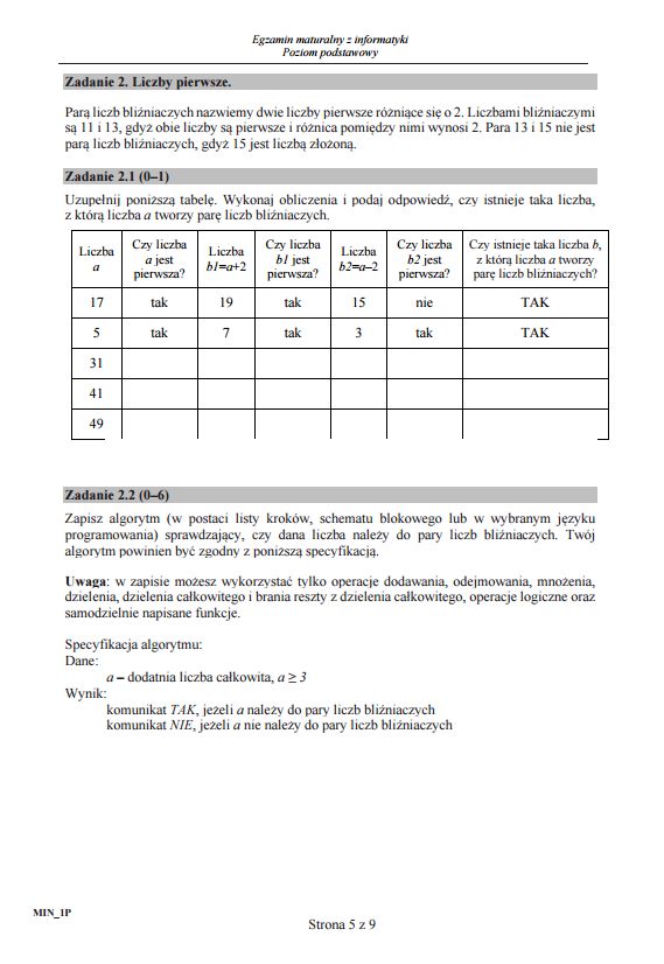 Matura 2017 informatyka. ARKUSZE poziom podstawowy