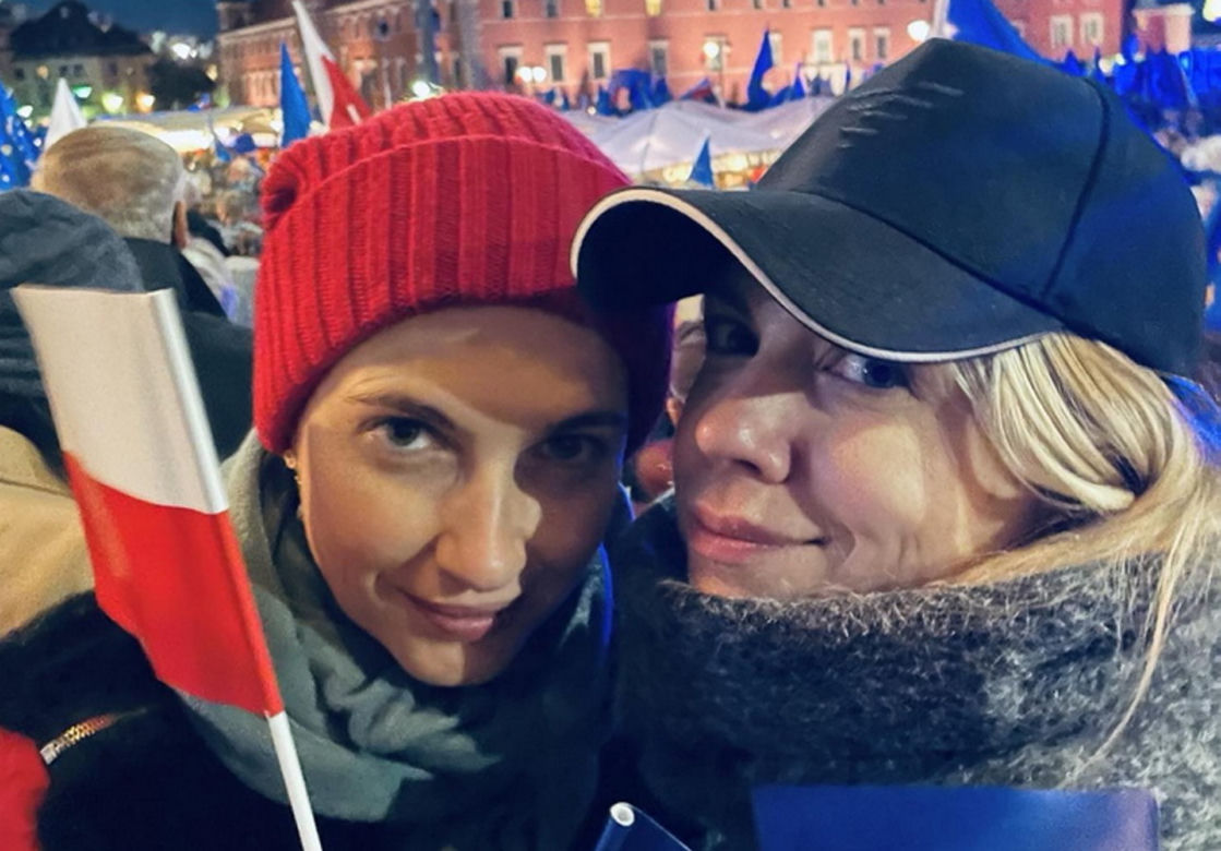 Celebryci na manifestacji w Warszawie