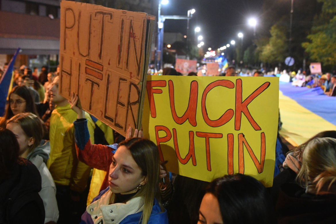 Protest pod ambasadą Rosji w Warszawie