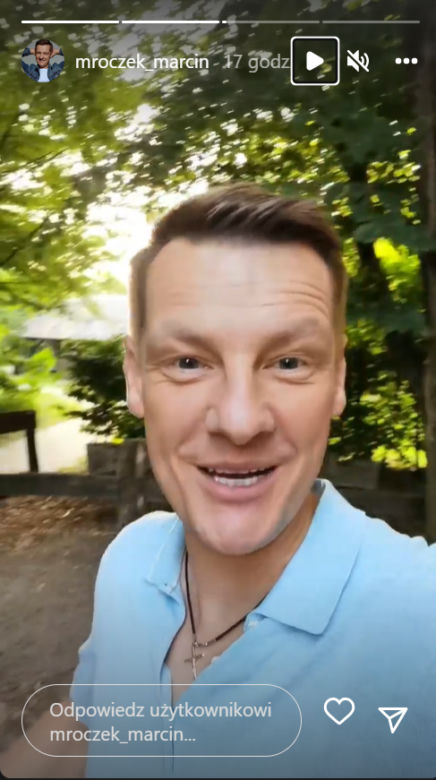 M jak miłość. Marcin Mroczek (Piotrek) na planie