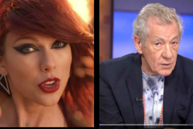 Taylor Swift i Ian McKellen