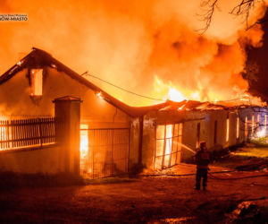 Pożar magazynów w Bachórcu