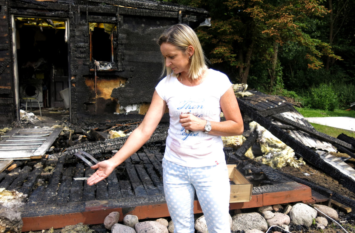 Antonin. Samotna matka dwóch chłopców straciła dom i dobytek w pożarze