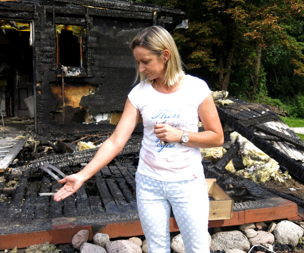 Antonin. Samotna matka dwóch chłopców straciła dom i dobytek w pożarze
