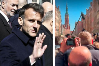 Emmanuel Macron przybył do Gdańska. Mieszkańcy oblegają centrum, by zobaczyć prezydenta