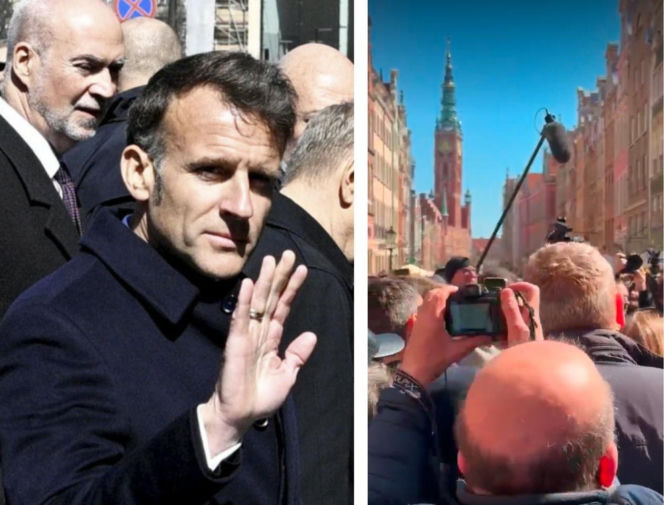 Emmanuel Macron już w Gdańsku i wzbudza ogromne zainteresowanie!