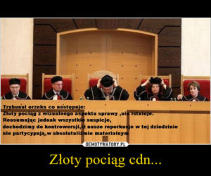 Złoty pociąg Trybunał Konstytucyjny