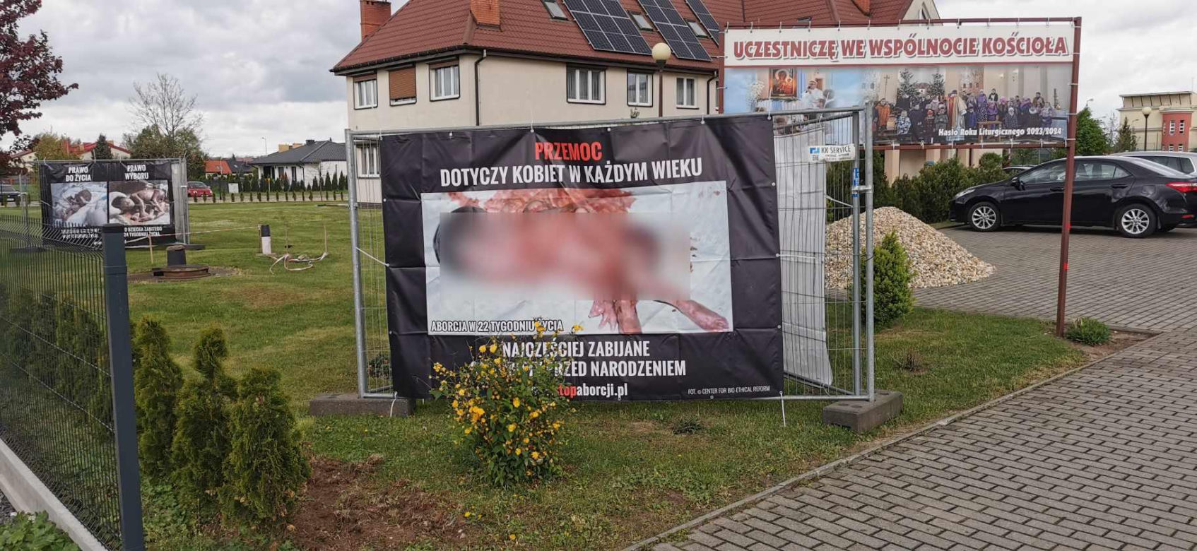Antyaborcyjne plakaty w Koninie