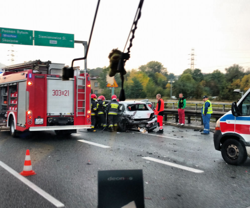 Wypadek na DK86 w Katowicach