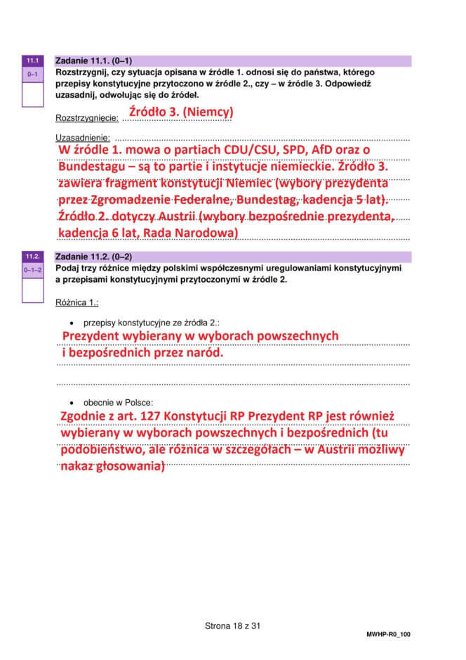 Matura próbna 2026: WOS rozszerzony - wszystkie odpowiedzi do arkusza CKE 16.01.2026