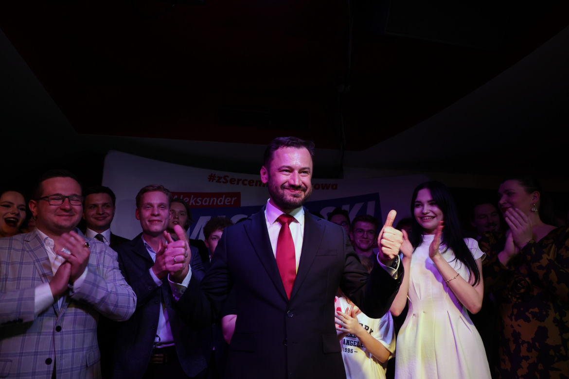 Wieczór wyborczy w sztabie Aleksandra Miszalskiego