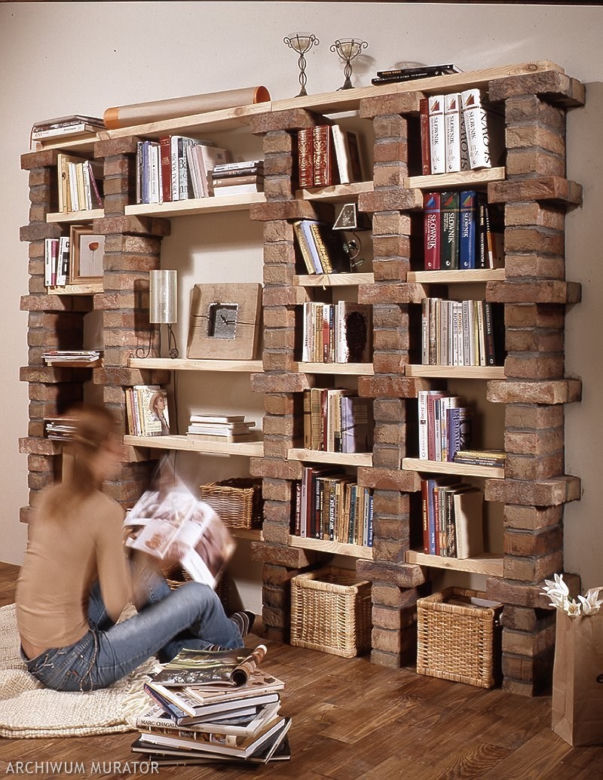Biblioteczka z cegły