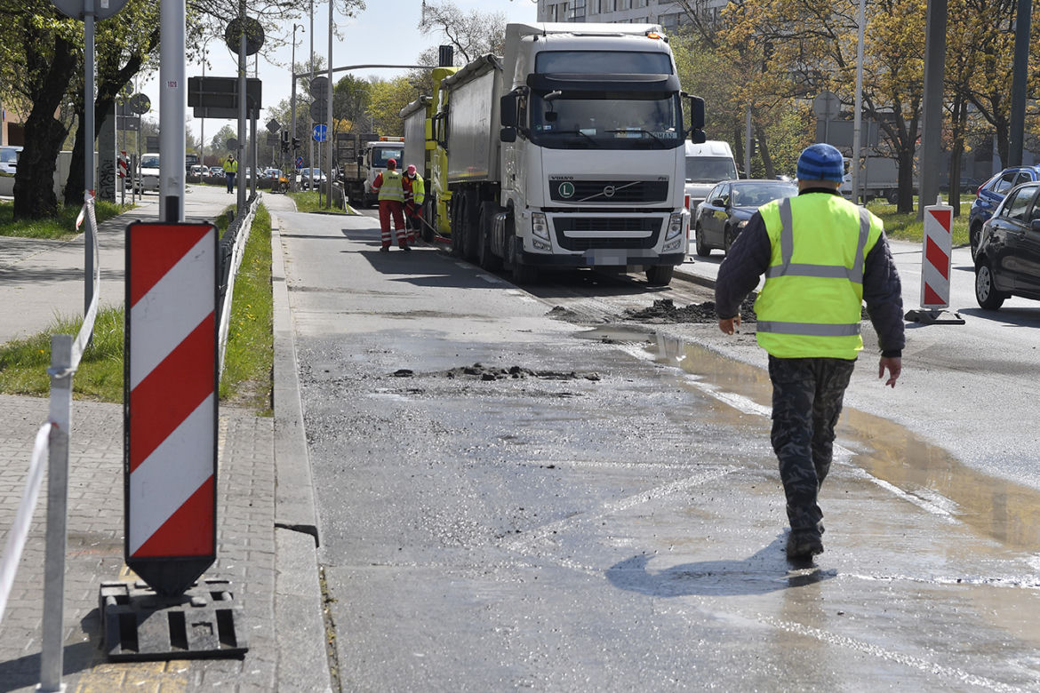 Remont Wisłostrady spowodował duży korek