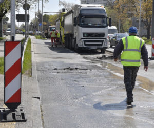 Remont Wisłostrady spowodował duży korek