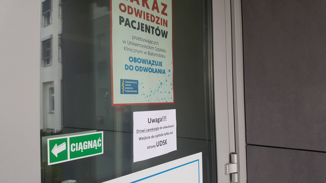 Białystok. Zakaz odwiedzin w Uniwersyteckim Szpitalu Klinicznym