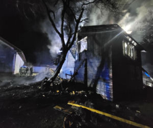 Pożar domu w Tarczku