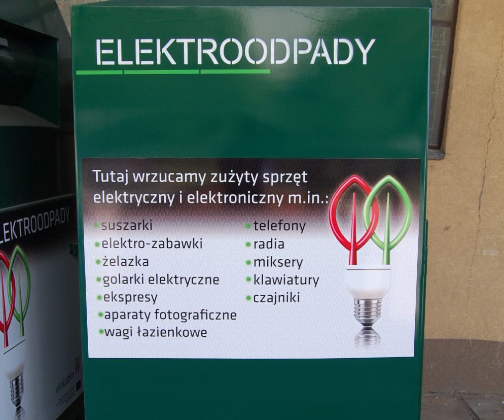 Kontenery na elekroodpady stoją w dziesięciu punktach miasta