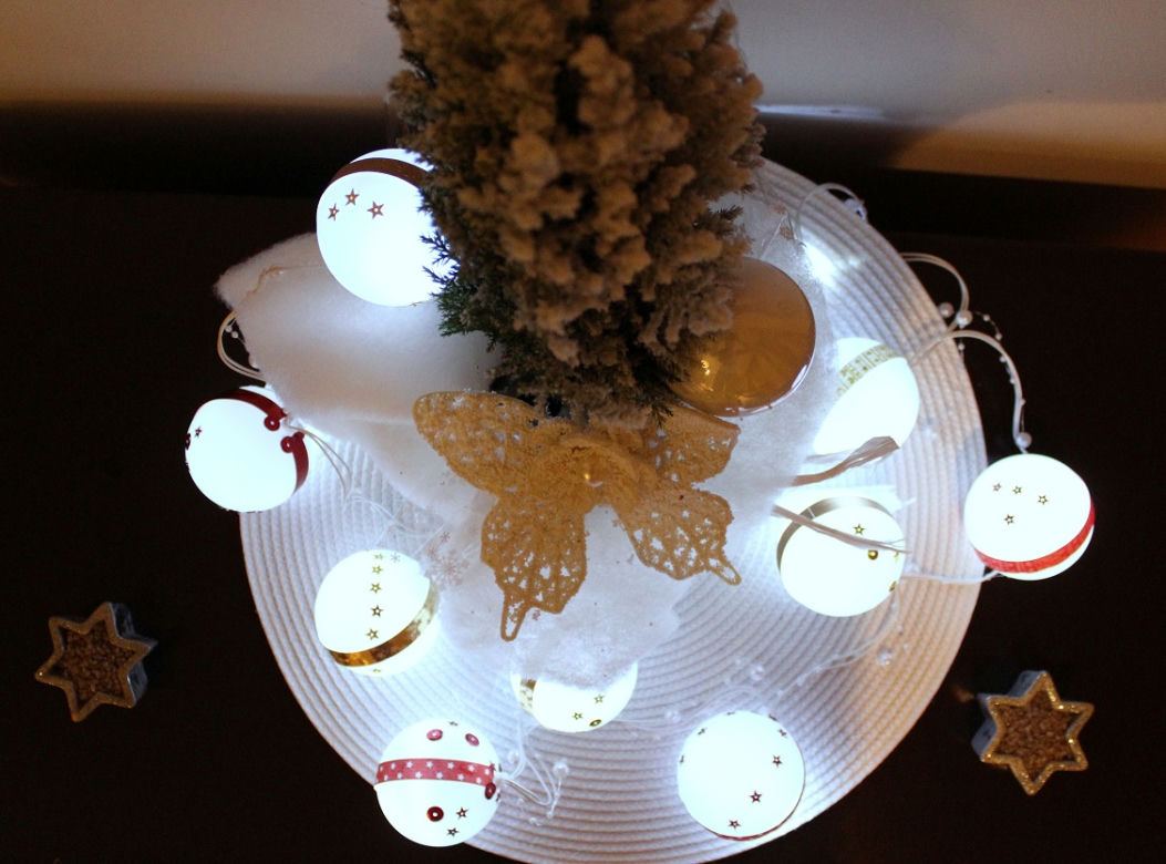Dekoracja z bombek LED