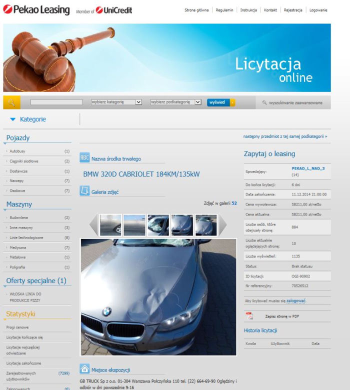 BMW SERII 3 CABRIO - DARIUSZ K., LICYTACJA