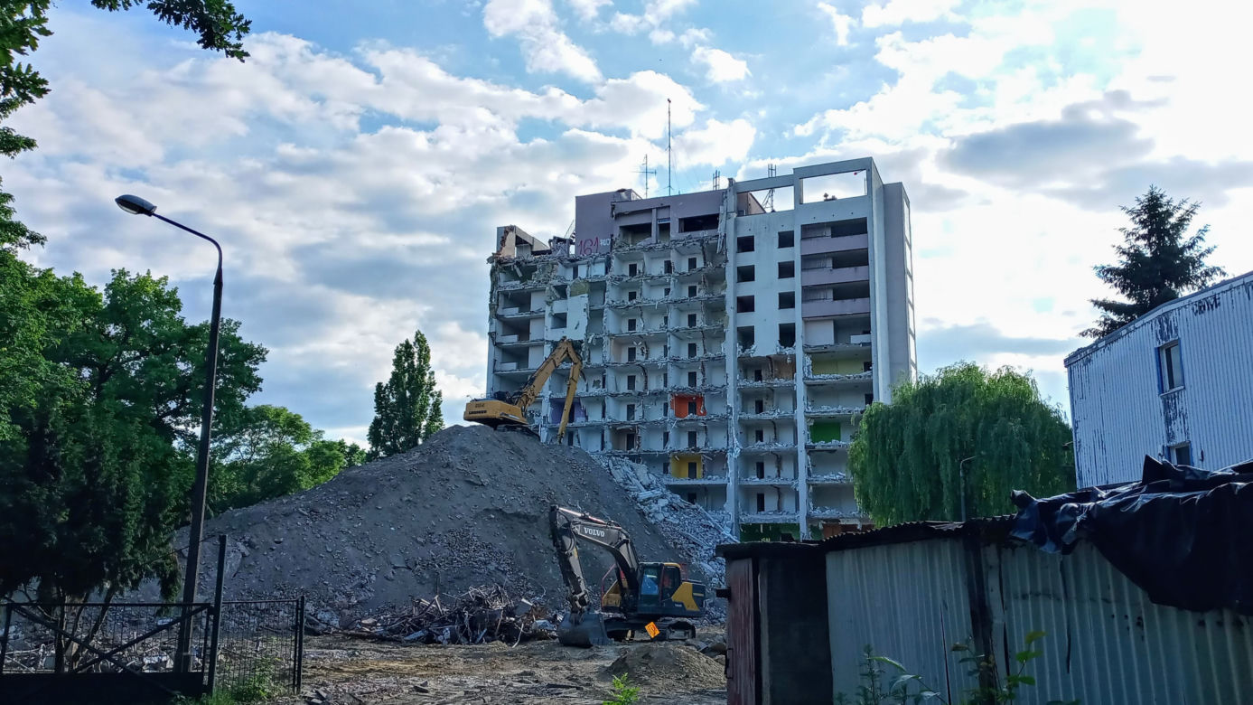 Rozbiórka Domu Marynarza - czerwiec 2020
