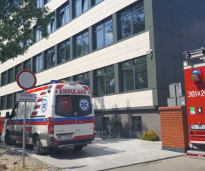 Białystok. Pożar w biurowcu przy ul. Świętojańskiej. Ponad 200 osób opuściło budynek