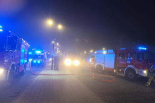 Pożar kampera w Ustce