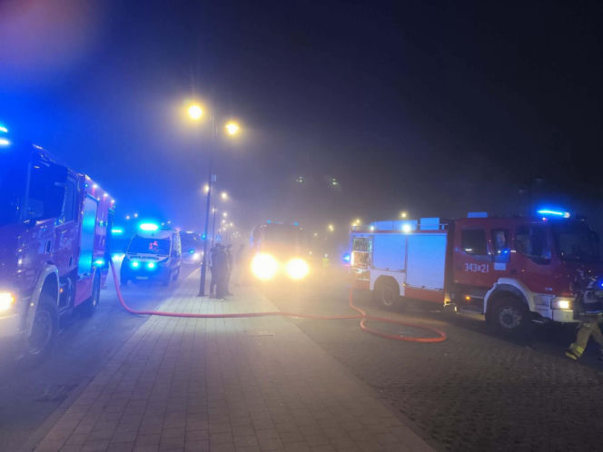 Pożar kampera w Ustce