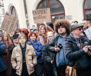 Protesty na krakowskim Kazimierzu w obronie kamienic