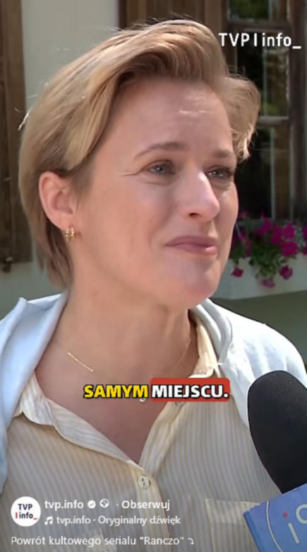 Ranczo 11 sezon na planie. Klaudia (Marta Chodorowska) w TVP Info