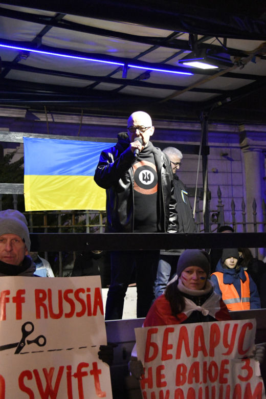 Kolejny protest pod ambasadą Rosji w Warszawie