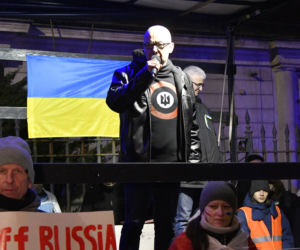 Kolejny protest pod ambasadą Rosji w Warszawie