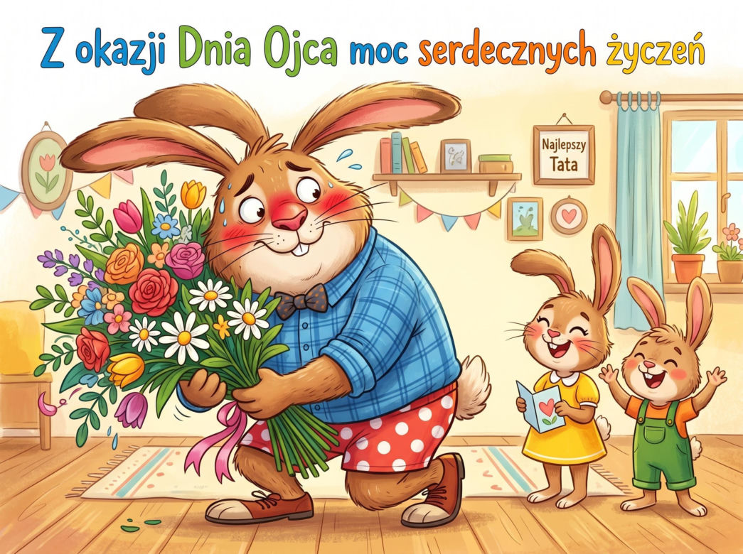Zabawna kartka na Dzień Taty