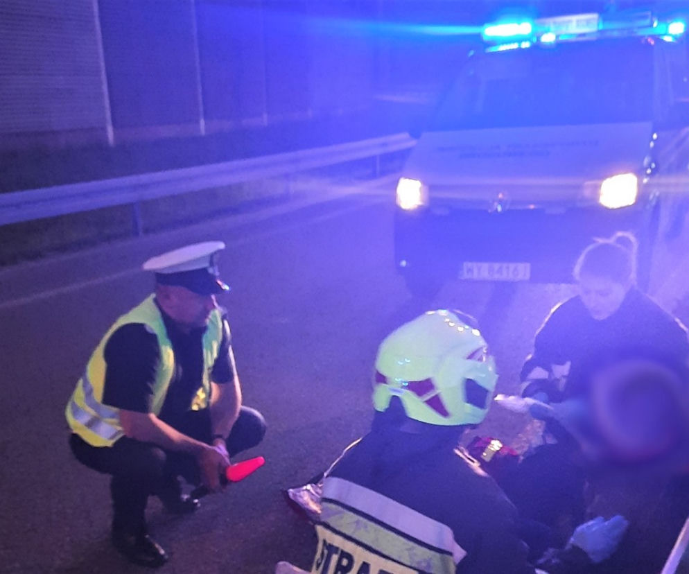 Pijany motocyklista uderzył w bariery na A1