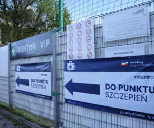 Punkt szczepień na Stadionie Legii w Warszawie