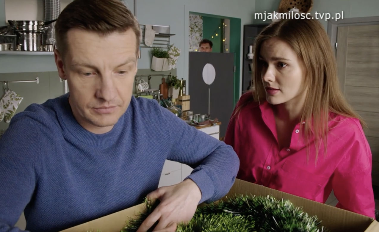 M jak miłość. Paweł (Rafał Mroczek), Franka (Dominika Kachlik), Marcin (Mikołaj Roznerski)