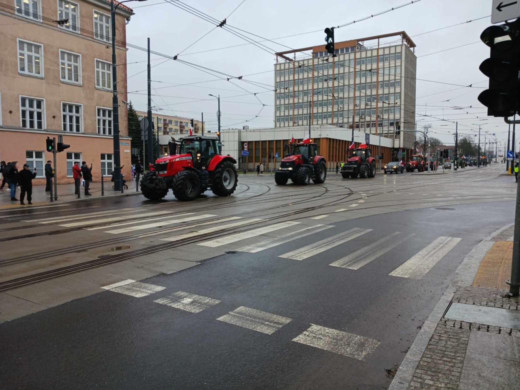 Protest rolników w Olsztynie 20 lutego