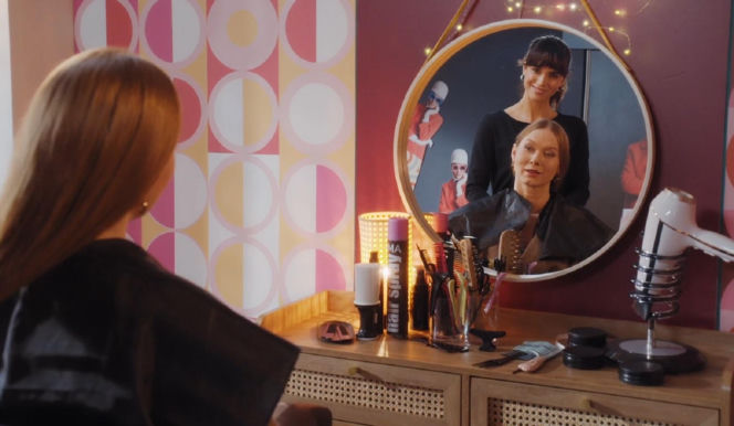 M jak miłość odc. 1932. Elżbieta Domańska (Katarzyna Dąbrowska), Kama (Michalina Sosna)