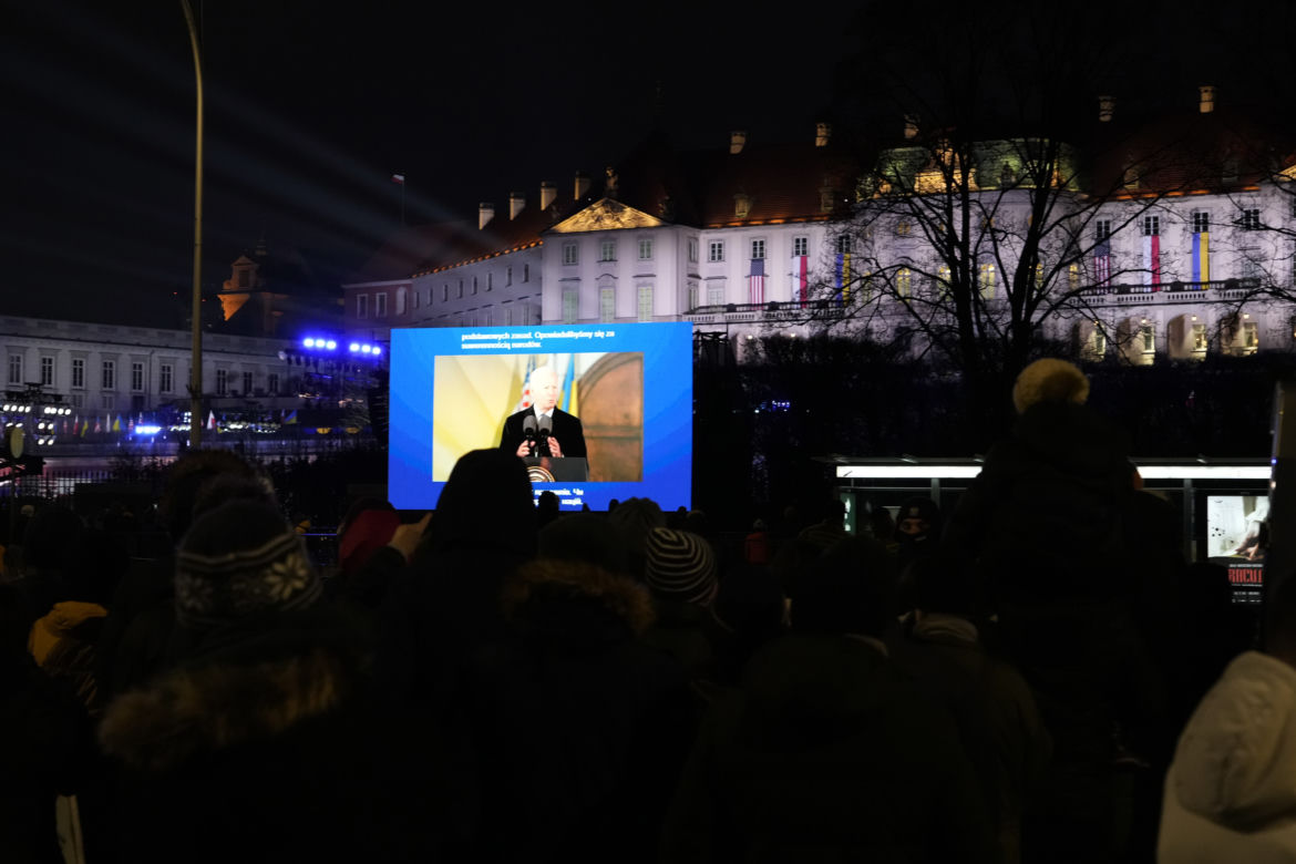 Wystąpienie Joe Bidena w Arkadach Kubickiego w Warszawie