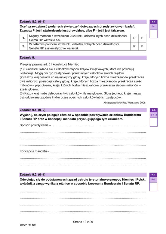 Matura WOS formuła 2023: arkusz CKE i odpowiedzi