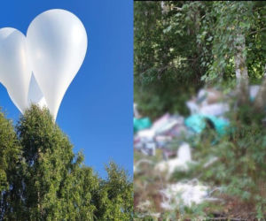 Balon z tajemniczym pakunkiem spadł pod Augustowem. Policja obserwowała okolicę